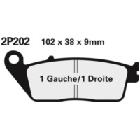 NISSIN Street Semi-Metallic Brake pads - 2P-202NS for Honda, Triumph, Kawasaki