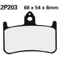 NISSIN Street Semi-Metallic Brake pads - 2P-203NS for Honda CB1000F, CB900FHORNET, CBR900RR