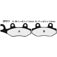 NISSIN Street Semi-Metallic Brake pads - 2P-211NS for Triumph, Cagiva, Kawasaki