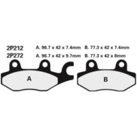 NISSIN Street Halbmetallische Bremsbeläge - 2P-212NS für Triumph, Kawasaki, Cagiva