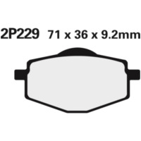 NISSIN Street Semi-Metallic Brake pads - 2P-229NS for Yamaha, Gilera, Malaguti