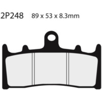 NISSIN Street Semi-Metallic Brake pads - 2P-248NS for Kawasaki NINJAZX-12R, NINJAZX-6R, NINJAZX-7R Suzuki GSF1200BANDIT, GSX1300HAYABUSA, GSX1400