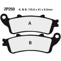 NISSIN Street Halbmetallische Bremsbeläge - 2P-250NS für Honda CBR1100XX, GL1800BAGGER, GL1800GOLDWING Kawasaki VULCAN650