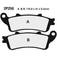 NISSIN Street /Off-Road Sintermetall Bremsbeläge - 2P-250ST-R1 für Honda CBR1100XX, GL1800BAGGER, GL1800GOLDWING Kawasaki VULCAN650