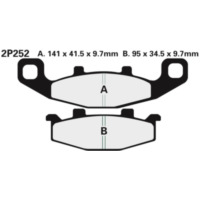 NISSIN Street /Off-Road Sintered Metal Brake pads - 2P-252ST for Kawasaki GTR1000, NINJAZX-10TOMCAT Suzuki GSX1100