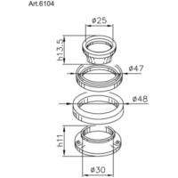 BUZZETTI Steering Bearings for Yamaha X-MAX125, X-MAX250 MBK SKYCRUISER125