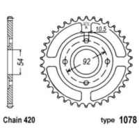 B1 Steel Standard Rear Sprocket - 420 for MBK X-POWER Yamaha TZR50