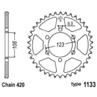 B1 Steel Standard Rear Sprocket - 420 for Peugeot XR6502T