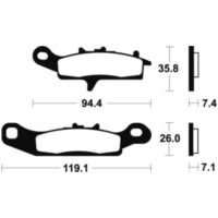 TECNIUM ATV Sintermetall Bremsbeläge - 01624798