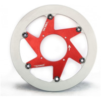 BERINGER Aeronal Bremsscheibe, Gusseisen, schwimmend - rot Y21LGRF für Yamaha TT-R125, WR450F, YZ125 Fantic XE125, XX125