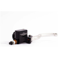 BERINGER Classic Hauptkupplungszylinder axial Ø 20,5 mm Behälter integriert schwarz (Hebel axial Typ A - 16 cm silber) für Kawasaki, Yamaha, Suzuki