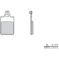BREMBO Scooter Carbon Ceramic Brake pads - 07009CC for Aprilia, Malaguti, Yamaha