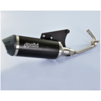 POLINI Maxi-Scooter Full Exhaust System - Black Aluminium Vespa for VESPAPRIMAVERA, VESPAPRIMAVERA1254T, VESPASPRINT