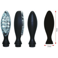 BIHR Elipse LED Indicators Black Metal Universal