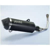 POLINI Maxi-Scooter Full Exhaust System - Black Aluminium Honda for SH125