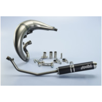 POLINI Race Full Exhaust System - Black Aluminium Derbi DRD S for Aprilia, Gilera