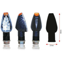 LED Blinker DESIGN, kurz, Carbon