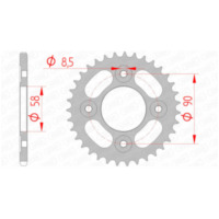 AFAM Standard Stahlritzel hinten 10117 - 420 für Honda ANF125INNOVA, MSX125 10117-35