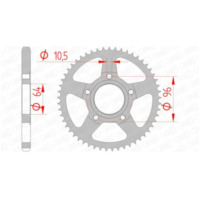 AFAM Standard Stahlritzel hinten 10203 - 428 für Honda XL125R, XL125S