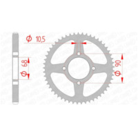 AFAM Steel Standard Rear Sprocket 10205 - 428 for Honda MTX125