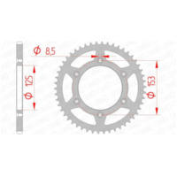 AFAM Selbstreinigendes Stahlritzel hinten 10212 - 520 für Honda CR125R, CR250R, CR500R HM CRE125, CRE250, CRE-F450R