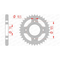 AFAM Steel Standard Rear Sprocket 10401 - 530 for Honda CB250, CB350, CB360 10401-38