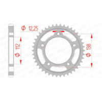 AFAM Steel Standard Rear Sprocket 10508 - 530 for Honda CB1100, CB1100X-11, CB1300 10508-42