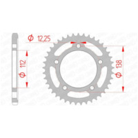 AFAM Standard Stahlritzel hinten 10517 - 525 für Honda CBF500