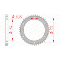 AFAM Standard Stahlritzel hinten 10619 - 530 für Honda VFR800, VFR800XCROSSRUNNER
