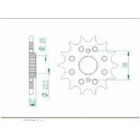 AFAM Standard Stahlritzel vorne 166400 - 520 für Husqvarna TC449, TE449 BMW G450X