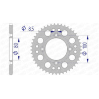 AFAM Aluminium Ultra-Light Rear Sprocket 11101 - 420 for Honda CR80R, CRF70F, XR70R 11101N-46
