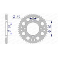 AFAM Ultraleichtes Aluminiumritzel hinten 11101 - 420 für Honda CR80R, CRF70F, XR70R 11101N-46