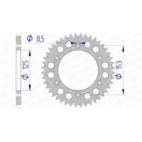 AFAM Ultraleichtes Aluminiumritzel hinten 11212 - 520 für Honda CR125R, CR250R, CR500R HM CRE125, CRE125SM, CRE250 11212+45