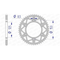 AFAM Ultraleichtes Aluminiumritzel hinten 11212 - 520 für Honda CR125R, CR250R, CR500R HM CRE125, CRE125SM, CRE250 11212N-51