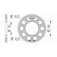 AFAM Ultraleichtes Aluminiumritzel hinten 11509 - 520 für Honda CB600FHORNET, CB900FHORNET, CBR600F Yamaha YZF-R6 11509-44