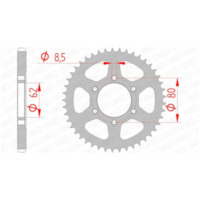 AFAM Standard Stahlritzel hinten 12203 - 428 für Yamaha DT125, TW200 12203-45