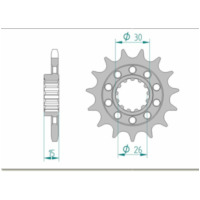 AFAM Standard Stahlritzel vorne 166800 - 525 für BMW HP4, S1000R, S1000RR