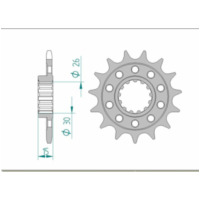 AFAM Standard Stahlritzel vorne 166801 - 520 für BMW HP4, HP4RACE, S1000R 166801-17