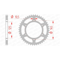AFAM Standard Stahlritzel hinten 12305 - 520 für Yamaha MT-03, XJ600N, XJ600SDIVERSION