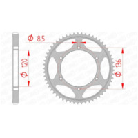 AFAM Steel Standard Rear Sprocket 12313 - 428 for Yamaha TDR125, TZR125 12313-55