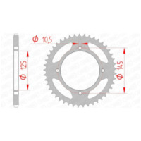 AFAM Standard Stahlritzel hinten 12505 - 520 für Yamaha FZS600FAZER, TT600, XT550 MZ 660BAGHIRA, 660MASTIFF 12505-47