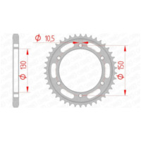 AFAM Steel Standard Rear Sprocket 12606 - 525 for Yamaha FZ8N, FZ8S, TDM900 12606-42
