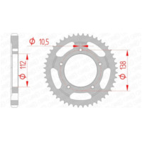 AFAM Standard Stahlritzel hinten 12607 - 530 für Yamaha YZF-R6