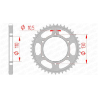 AFAM Standard Stahlritzel hinten 12815 - 525 für Yamaha MT-07, MT-09, MT-10 Suzuki GSX-R1000, GSX-R600, GSX-R750 12815-44