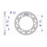 AFAM Aluminiumritzel hinten 13508 - 520 für Yamaha IT175, IT250, TT350 13508N-50