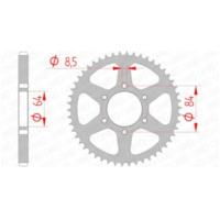 AFAM Steel Standard Rear Sprocket 14200 - 428 for Suzuki DF125, DR125, TS125 14200-50