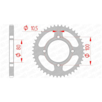 AFAM Standard Stahlritzel hinten 14213 - 428 für Suzuki GZ125MARAUDER