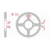 AFAM Steel Standard Rear Sprocket 14215 - 428 for Suzuki RV125VANVAN 14215-51