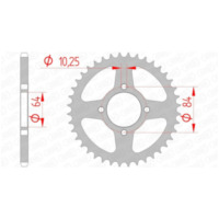 AFAM Standard Stahlritzel hinten 14310 - 520 für Suzuki LT250QUADRACER, LT-Z400QUADSPORT Kawasaki KFX400 14310-41