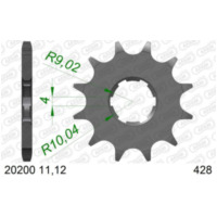 AFAM Standard Stahlritzel vorne 20200 - 428 für Honda, Daelim, Derbi 20200-12